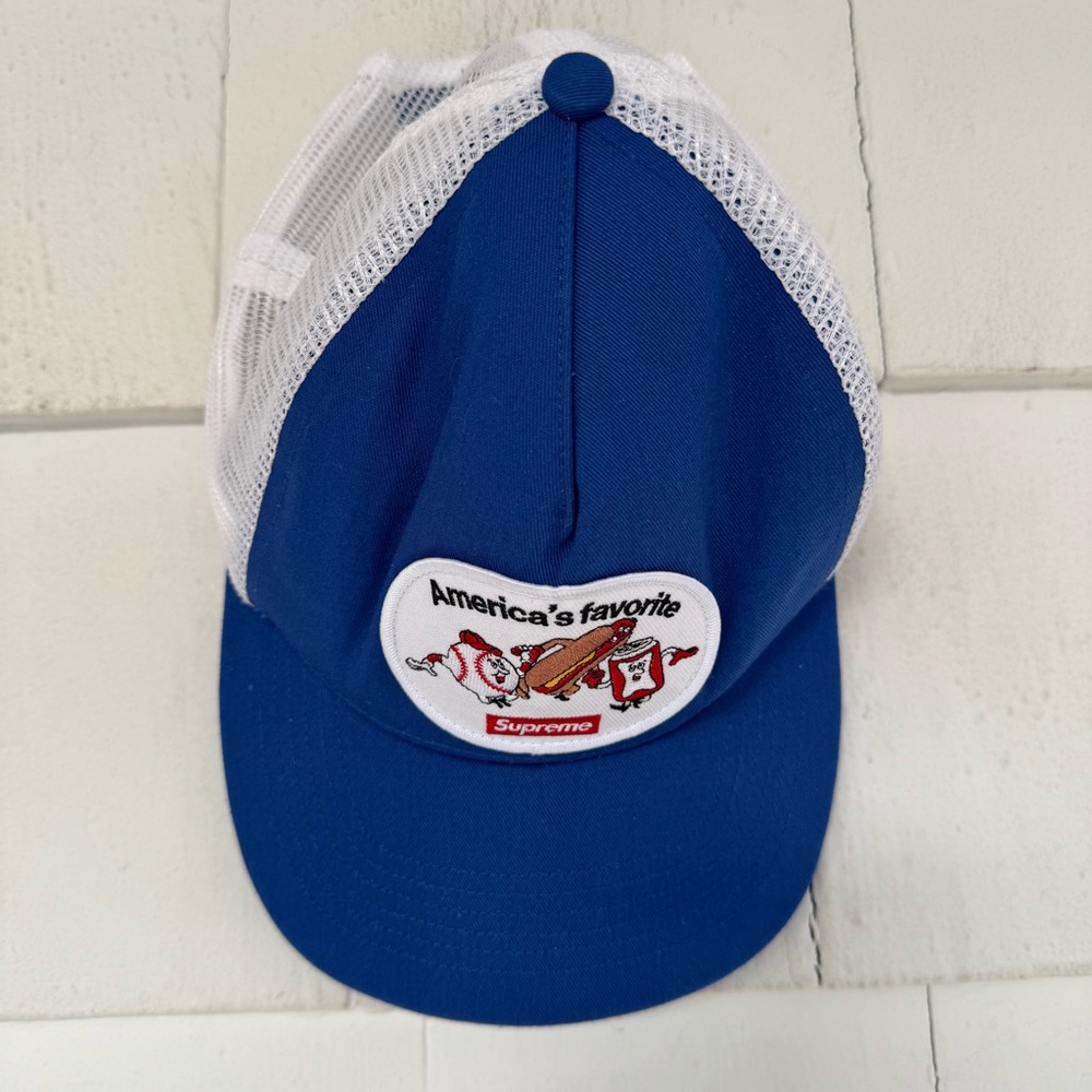 Supreme America’s Favorite Mesh Back 5-Panel Hat Royal Blue Colorway